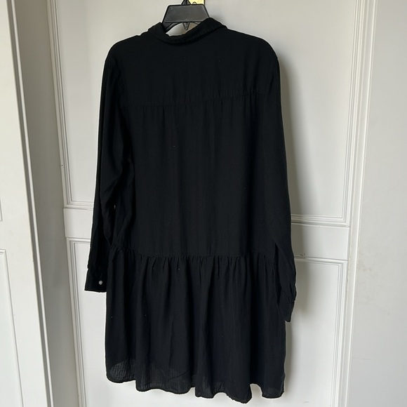 GRAYSON by Frank & Eileen The Changemaker Black Cotton Shirt Dress Size 2 Small - Picture 8 of 11